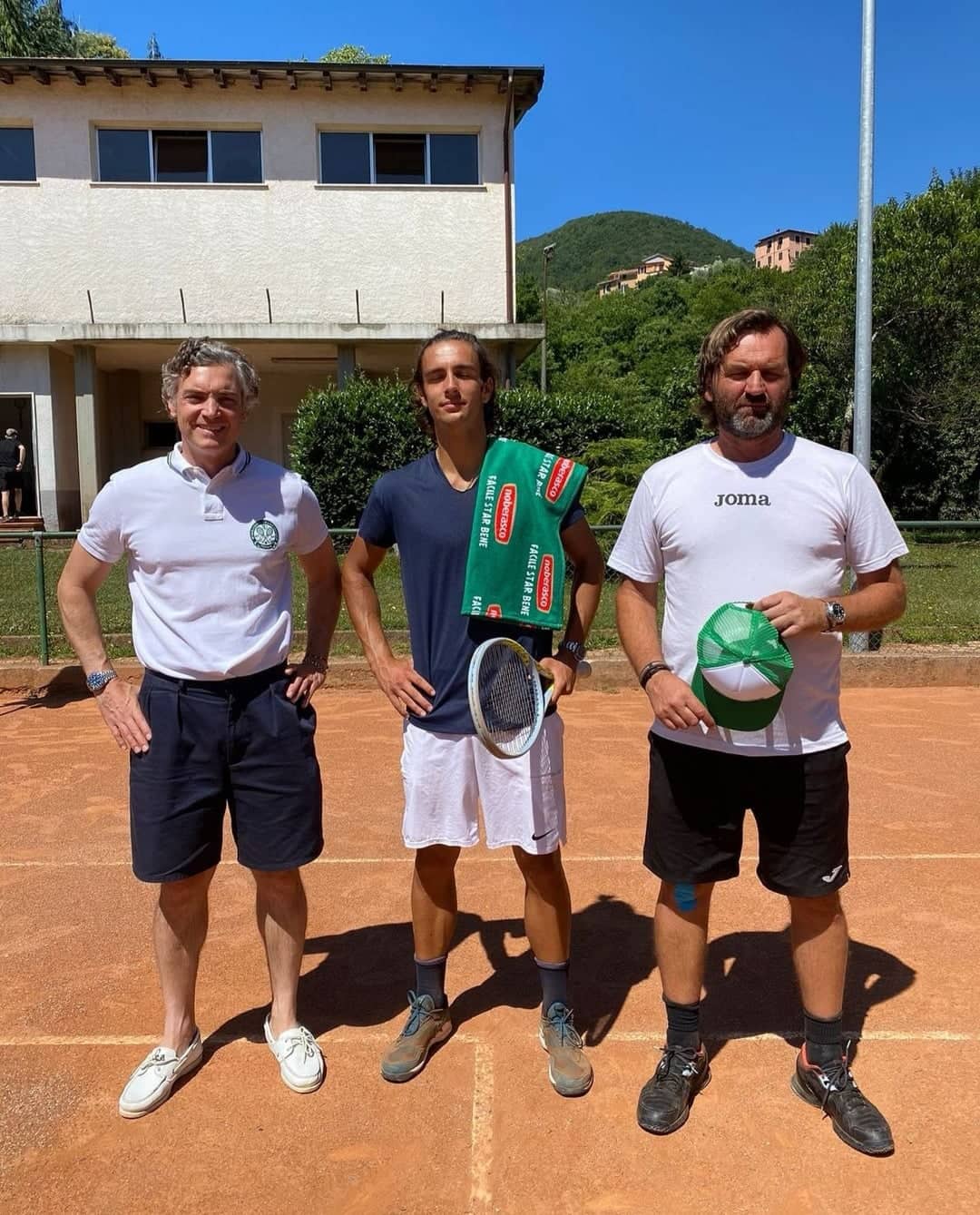 Con Lorenzo Musetti e il coach Tartarini per il progetto Noberasco